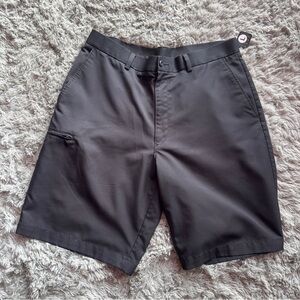 Grand Slam Flat Front Black Knee-Length Shorts‎